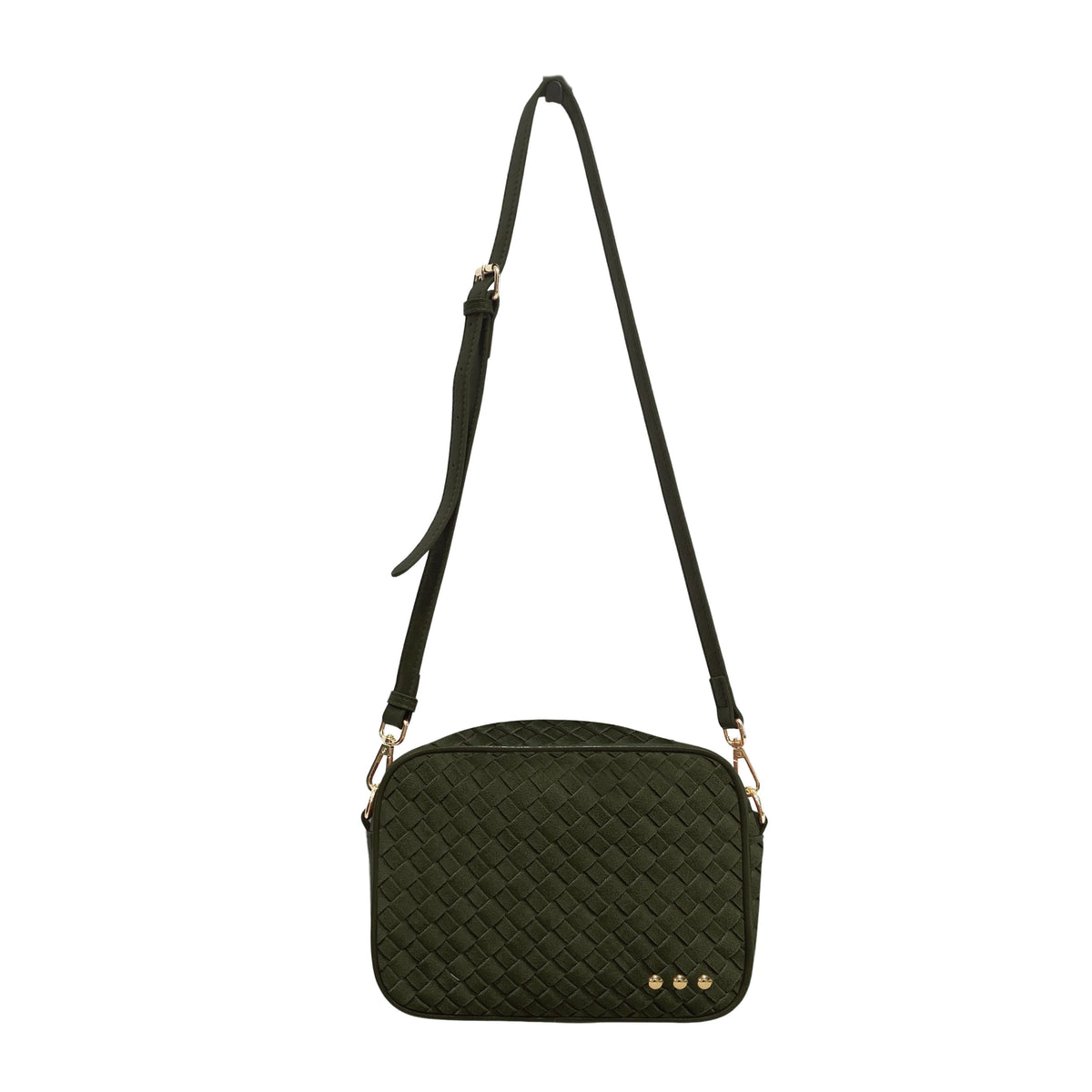 Willow Woven Crossbody Bag Olive