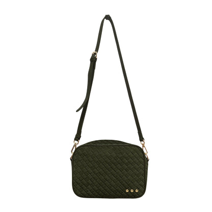 Willow Woven Crossbody Bag Olive