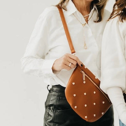 Studded Westlyn Bum Bag Brown
