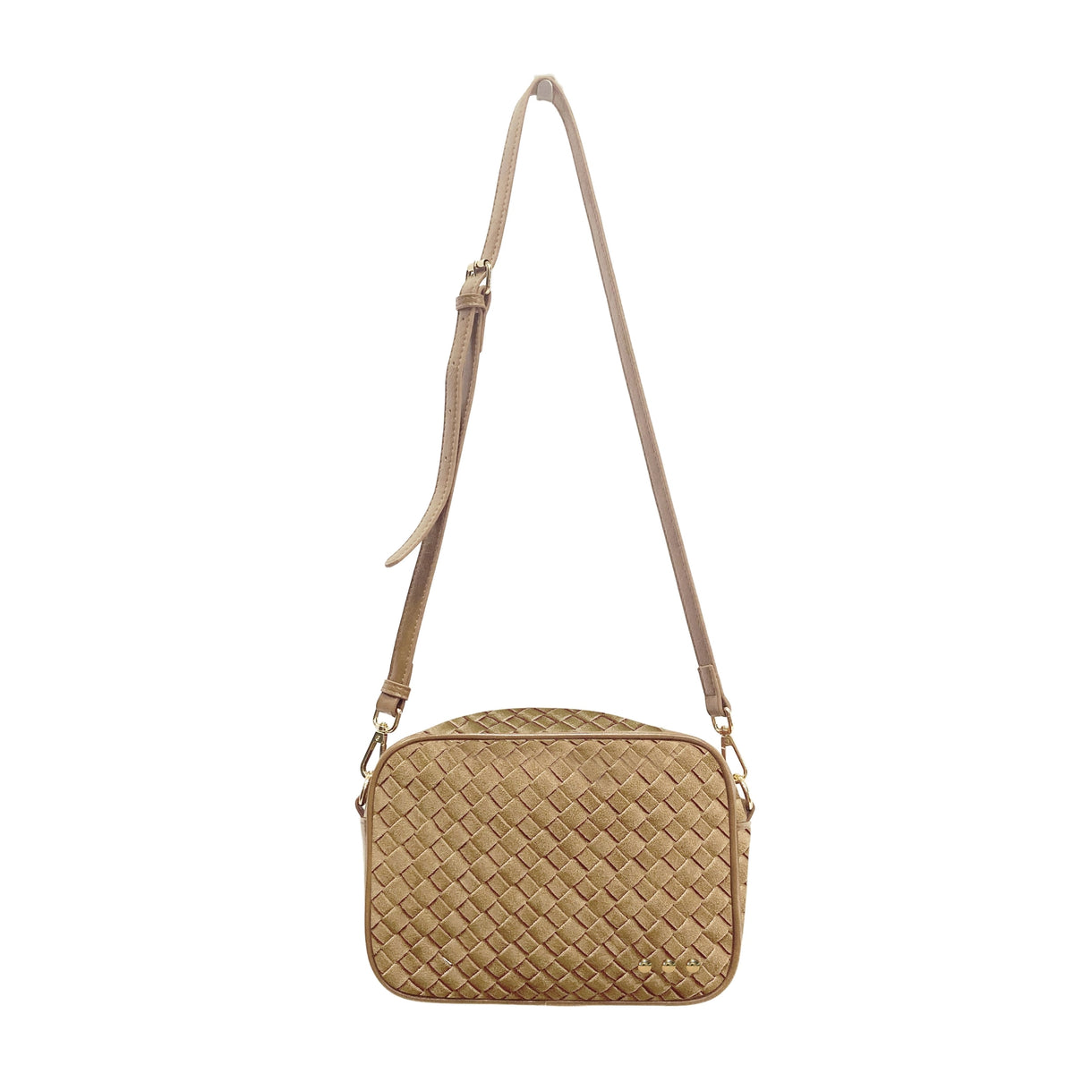 Willow Woven Crossbody Bag Taupe