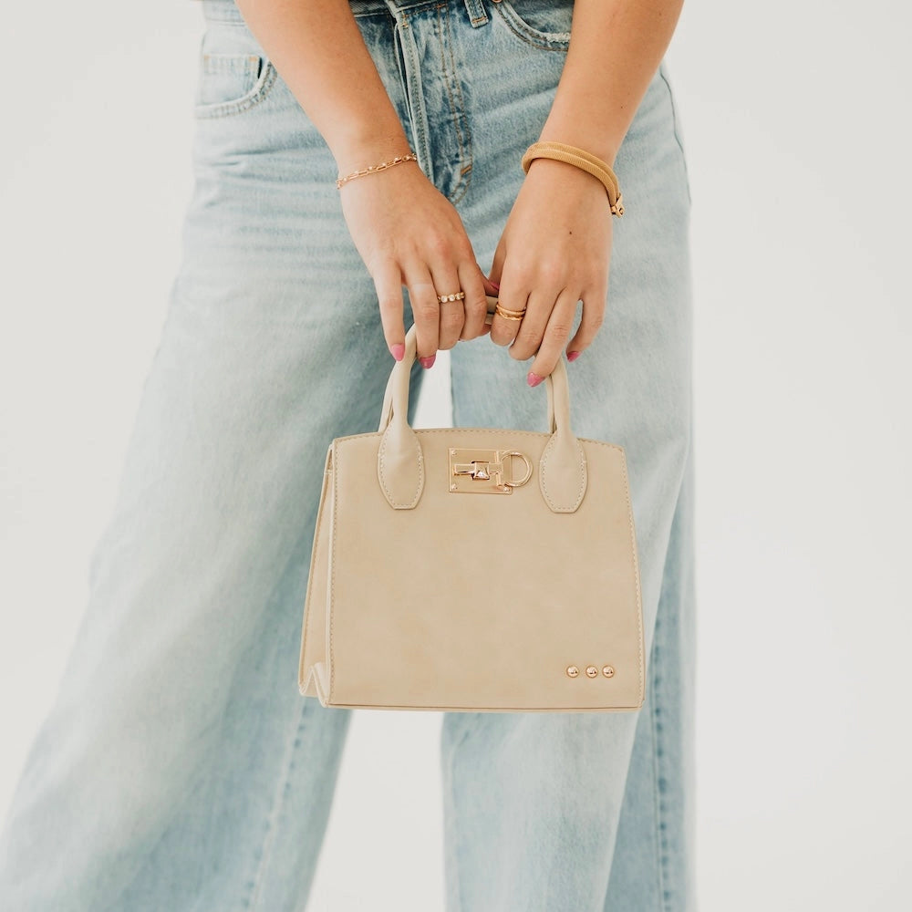 Nixie Nubuck Small Tote Oat