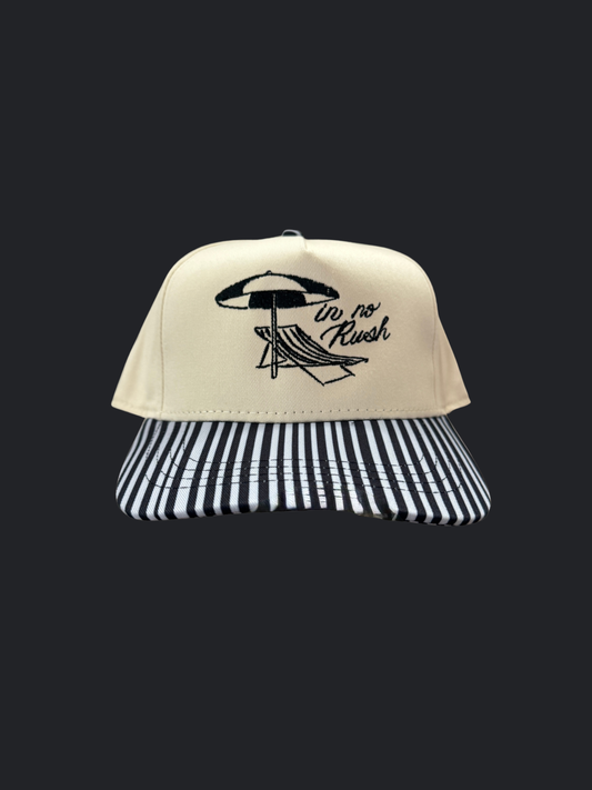 In No Rush Striped Trucker Hat