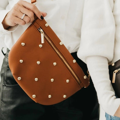 Studded Westlyn Bum Bag Brown