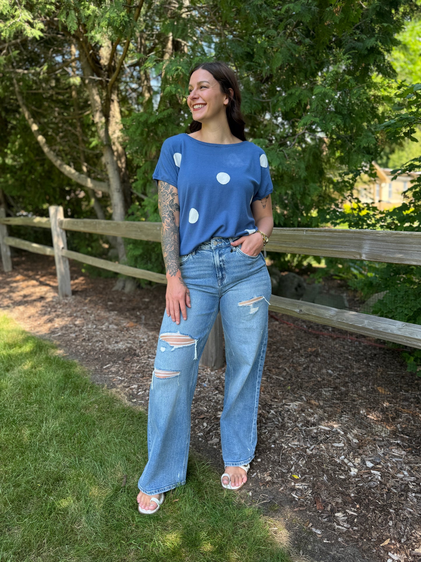 High Rise Wide Leg Denim