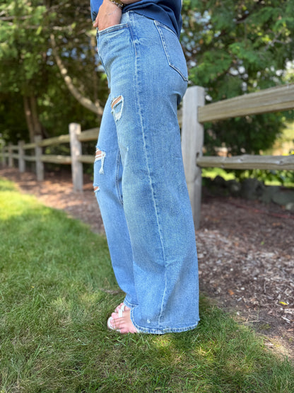 High Rise Wide Leg Denim