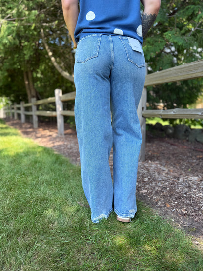 High Rise Wide Leg Denim