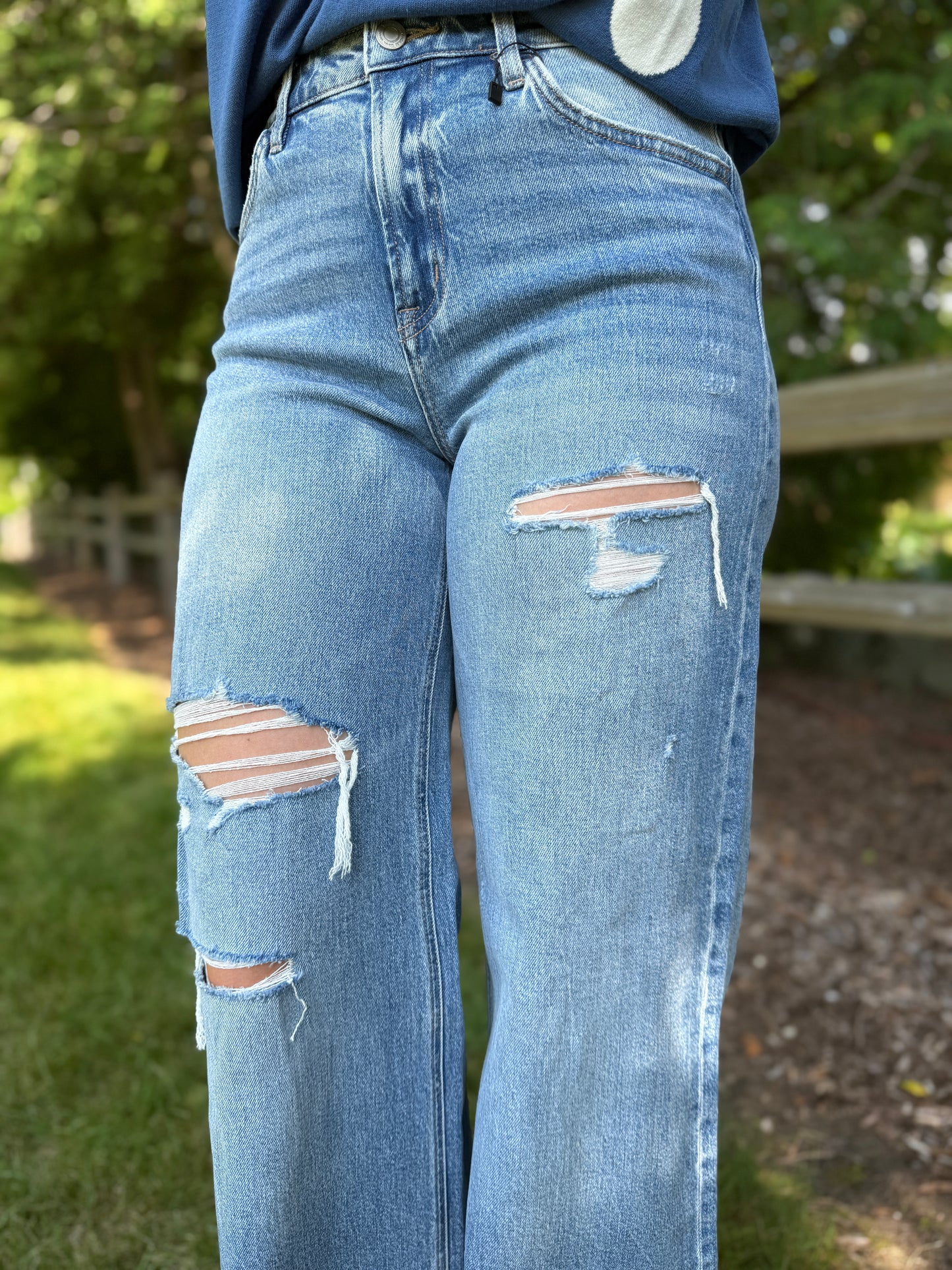 High Rise Wide Leg Denim