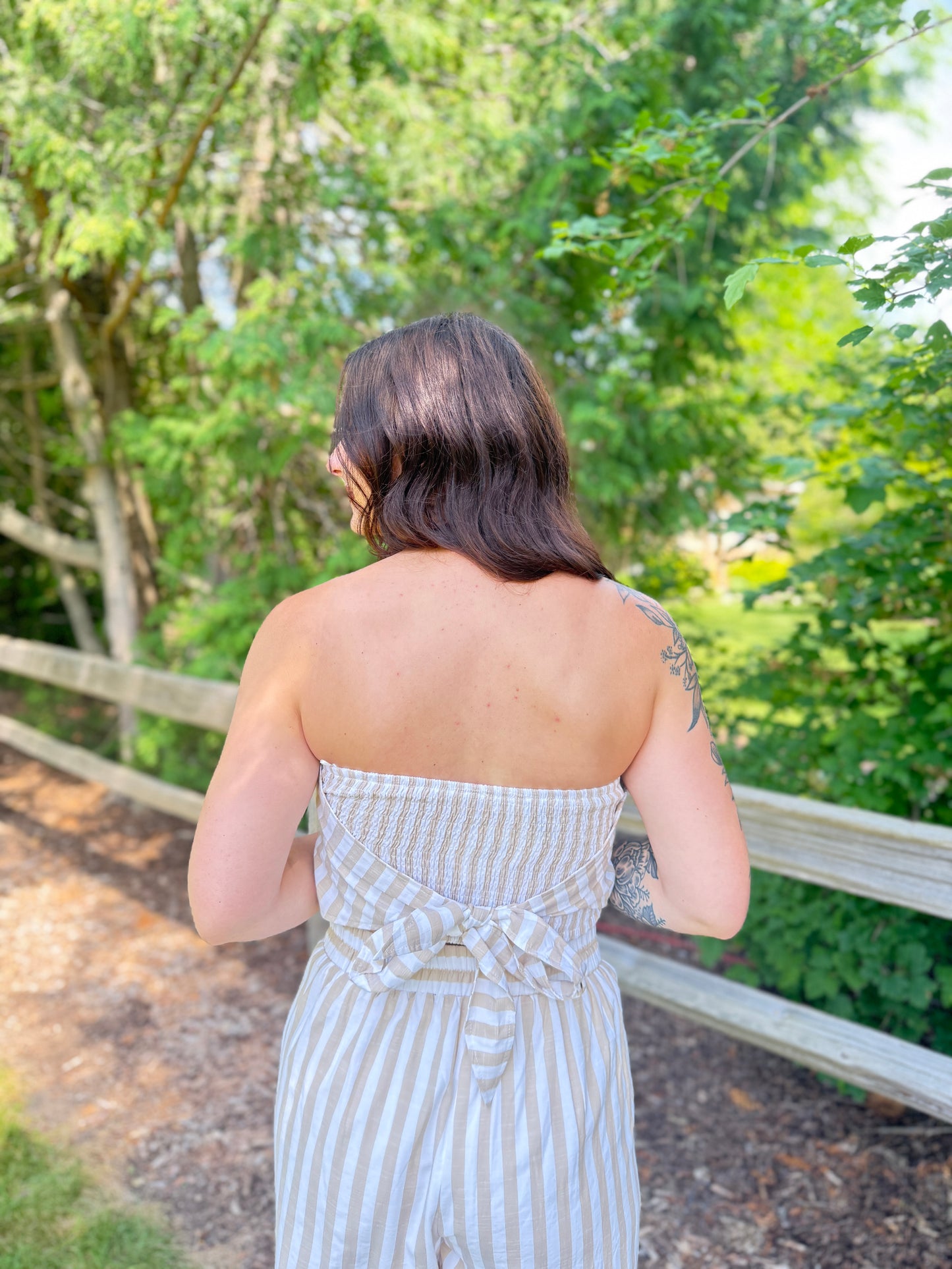 Strapless Bandana Top Taupe