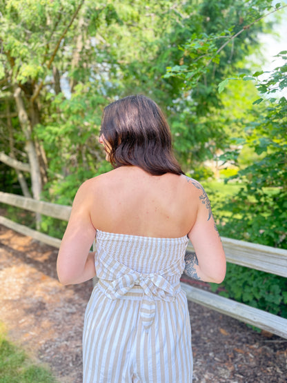 Strapless Bandana Top Taupe