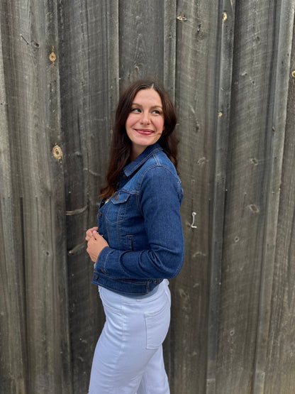 Classic Dark Denim Stretch Jacket
