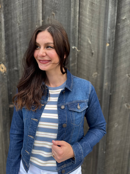 Classic Dark Denim Stretch Jacket