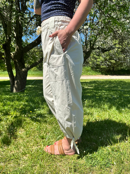 Mineral Wash Tied Cuff Joggers Bone
