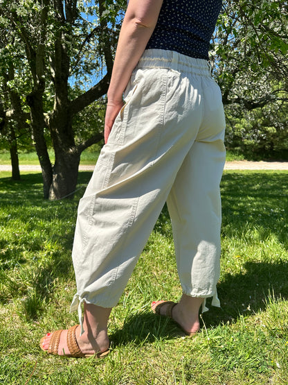 Mineral Wash Tied Cuff Joggers Bone