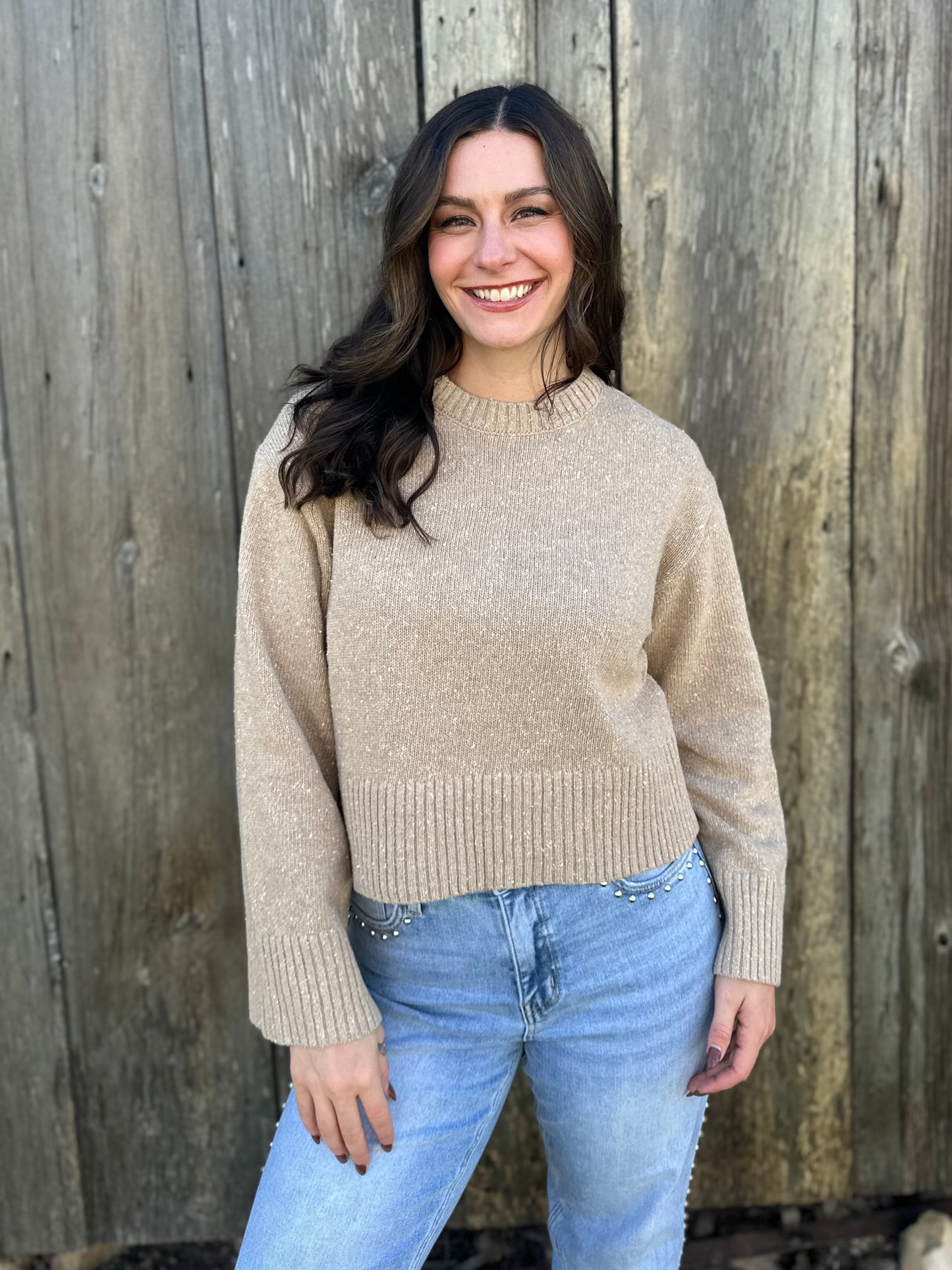 Sprinkled Effect Sweater Oat