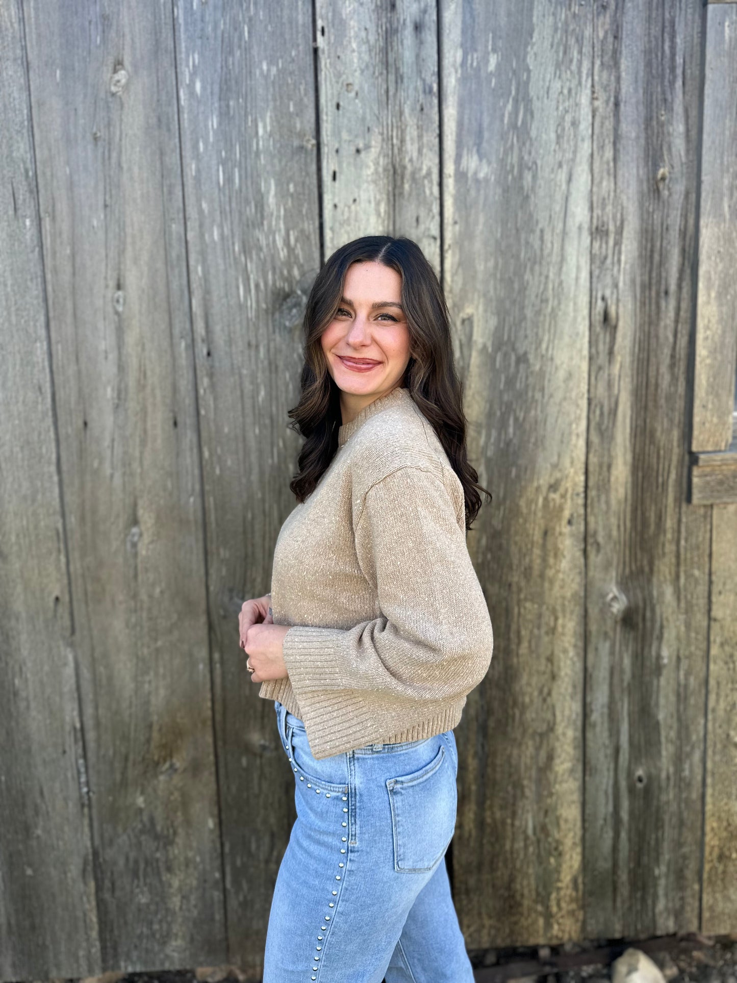Sprinkled Effect Sweater Oat
