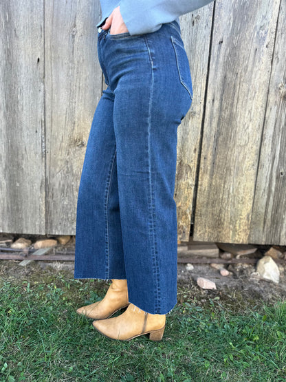 Crease Line Trouser Hem Crop Wide
