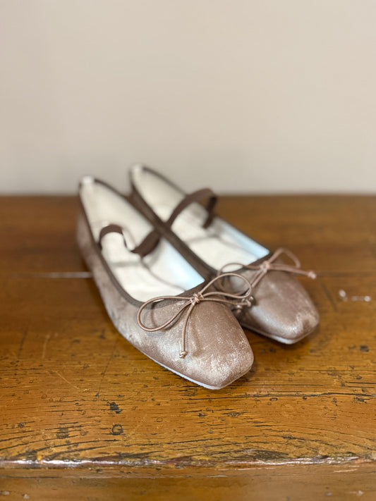 London Coffee Bow Ballet Flat