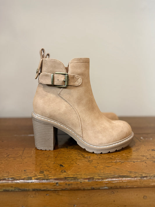 Buckle Booties Camel