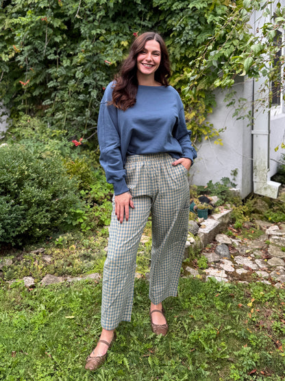 Boat Neck Sweatshirt Navy