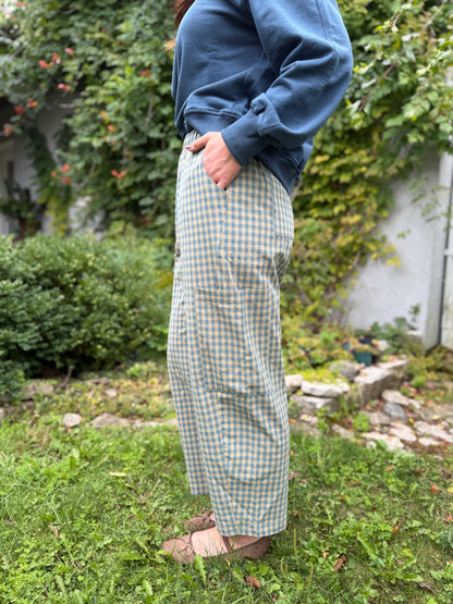 Plaid Patch Pocket Pants Mint