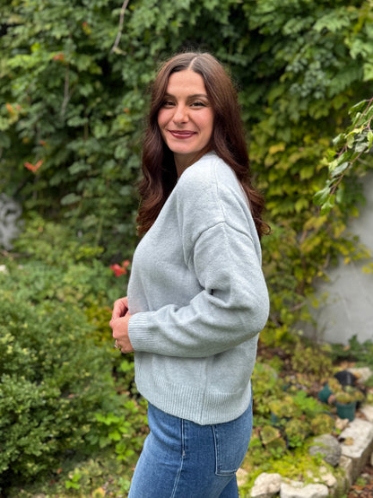 Horse Graphic Sweater Light Blue