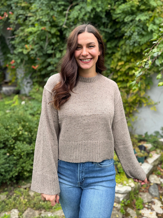Sprinkled Effect Sweater Mocha