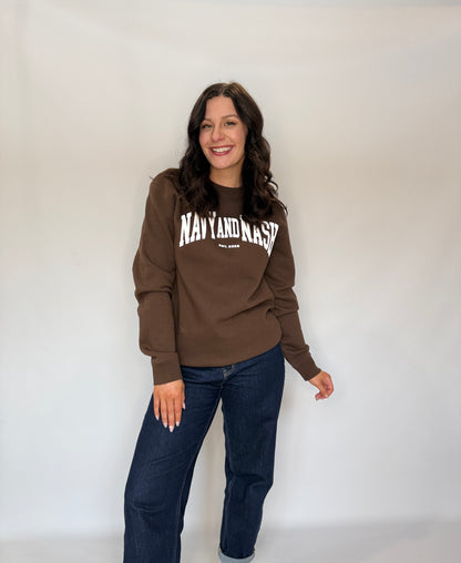 Navy & Nash Crewneck Brown