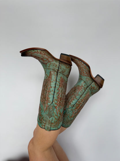 Corral Embroidered Turquoise Boots