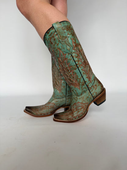 Corral Embroidered Turquoise Boots