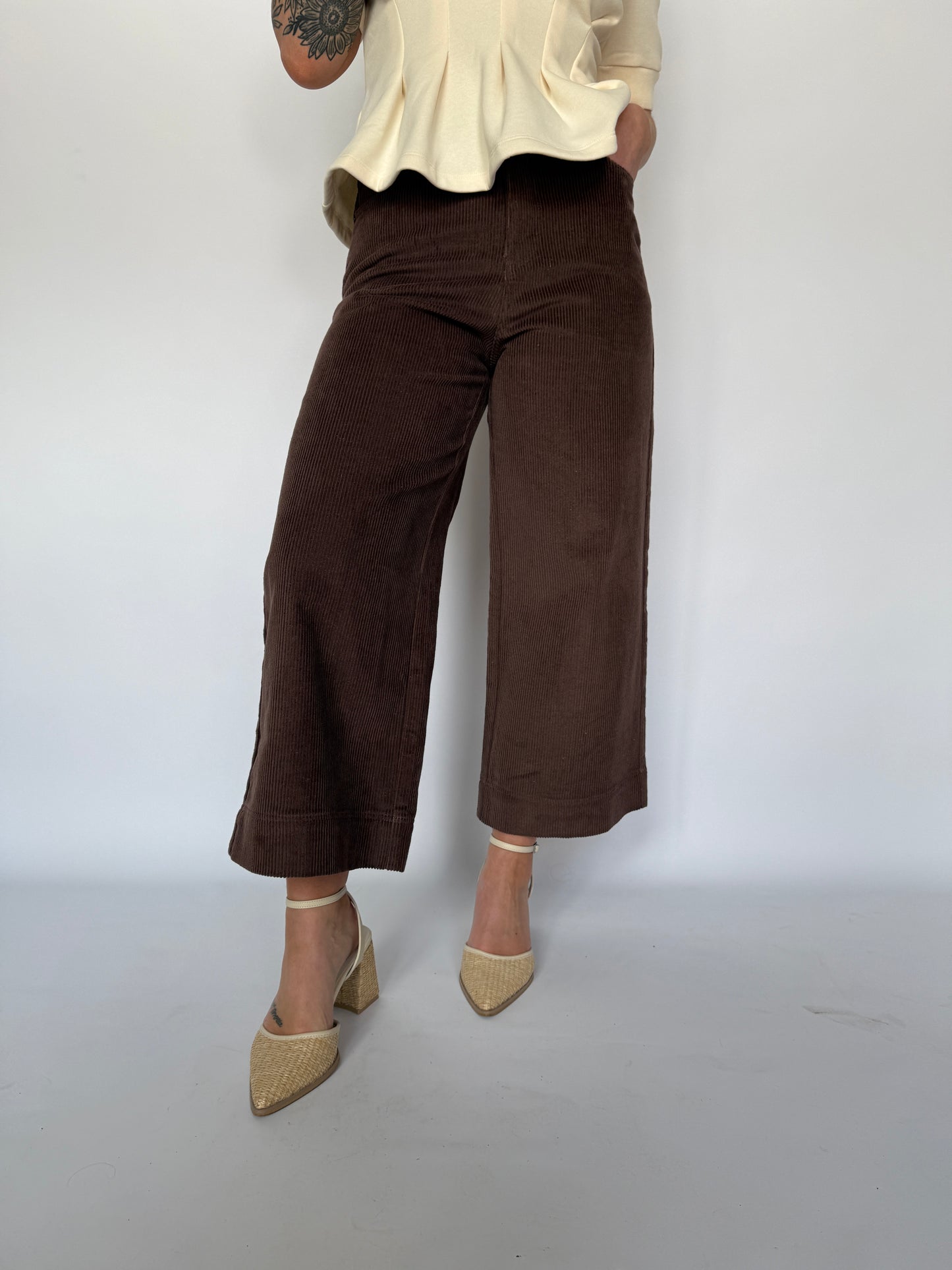 Corduroy Ankle Wide Leg Pant