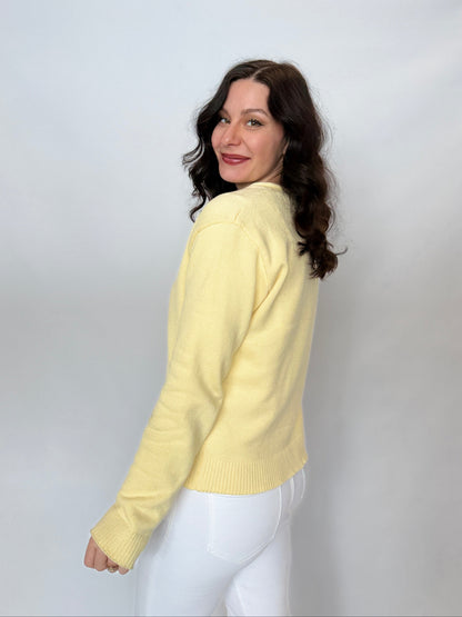 Long Sleeve Button Cardigan Butter