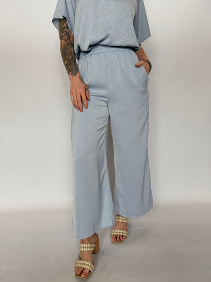Camille Textured Pant Sky