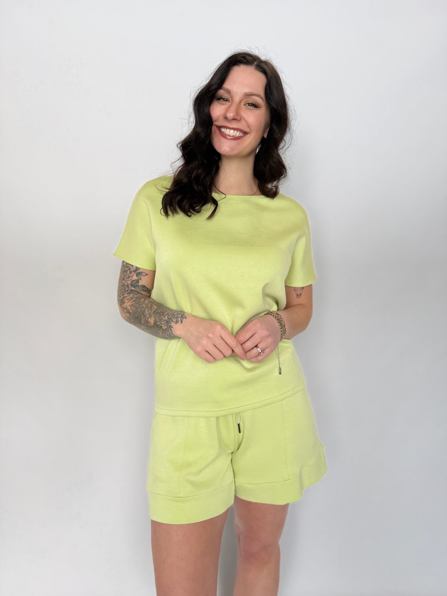 Steph Dolman Lounge Top Lime