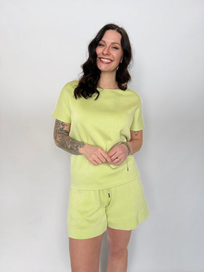Steph Dolman Lounge Top Lime