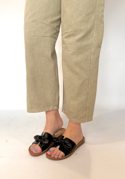 Angelica Tie Sandal Black
