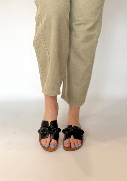 Angelica Tie Sandal Black