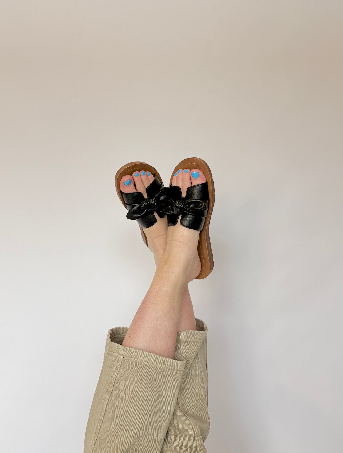 Angelica Tie Sandal Black