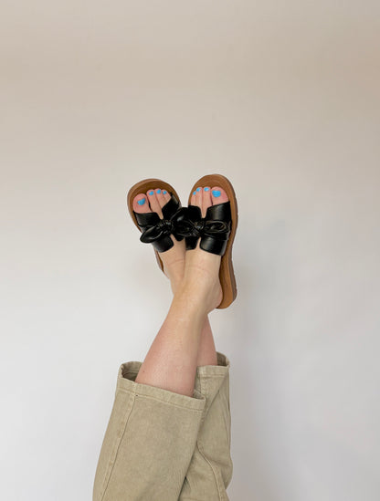 Angelica Tie Sandal Black