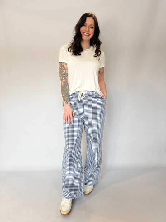 Loose Fit Adjustable Tie Pant Navy