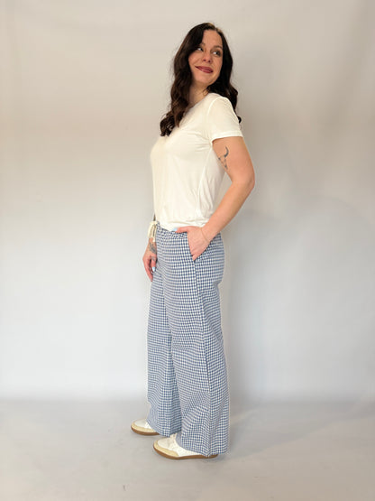 Loose Fit Adjustable Tie Pant Navy