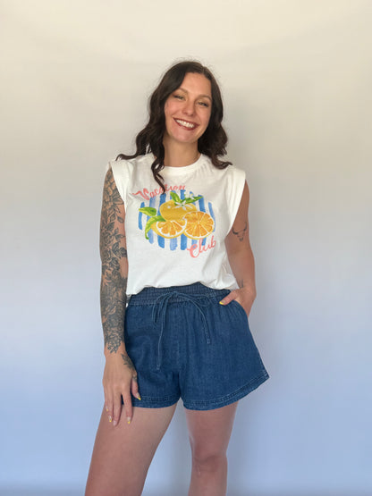 Embroidered Vaca Club Graphic Tee