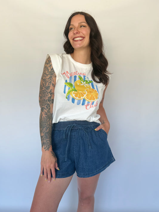 Embroidered Vaca Club Graphic Tee