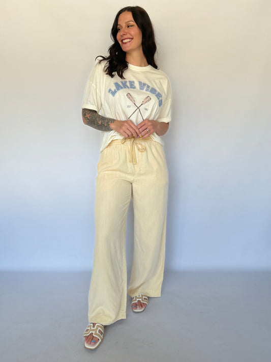 Tencel Wide Leg Pant Butter