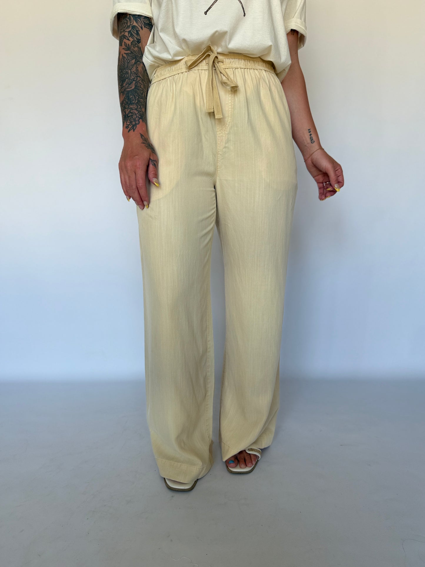 Tencel Wide Leg Pant Butter