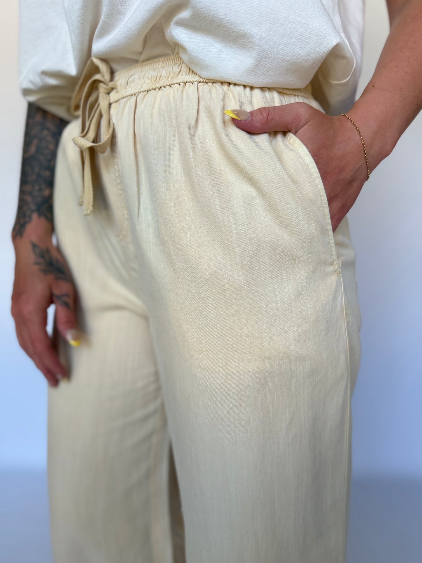 Tencel Wide Leg Pant Butter