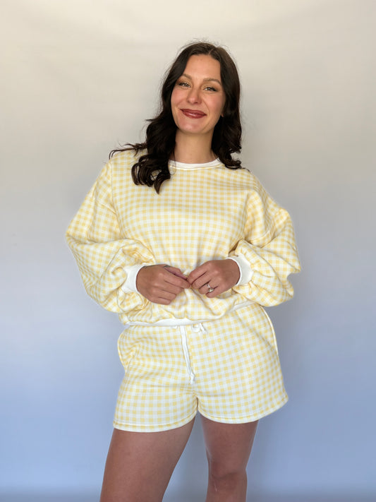 Gingham Shorts Yellow
