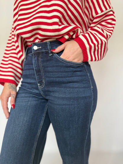 High Rise Long Wide Denim