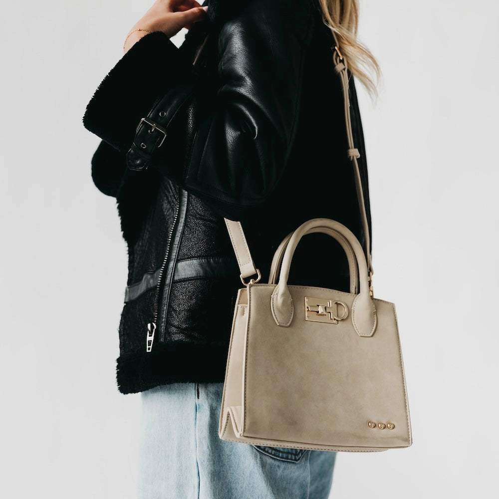 Nixie Nubuck Small Tote Oat
