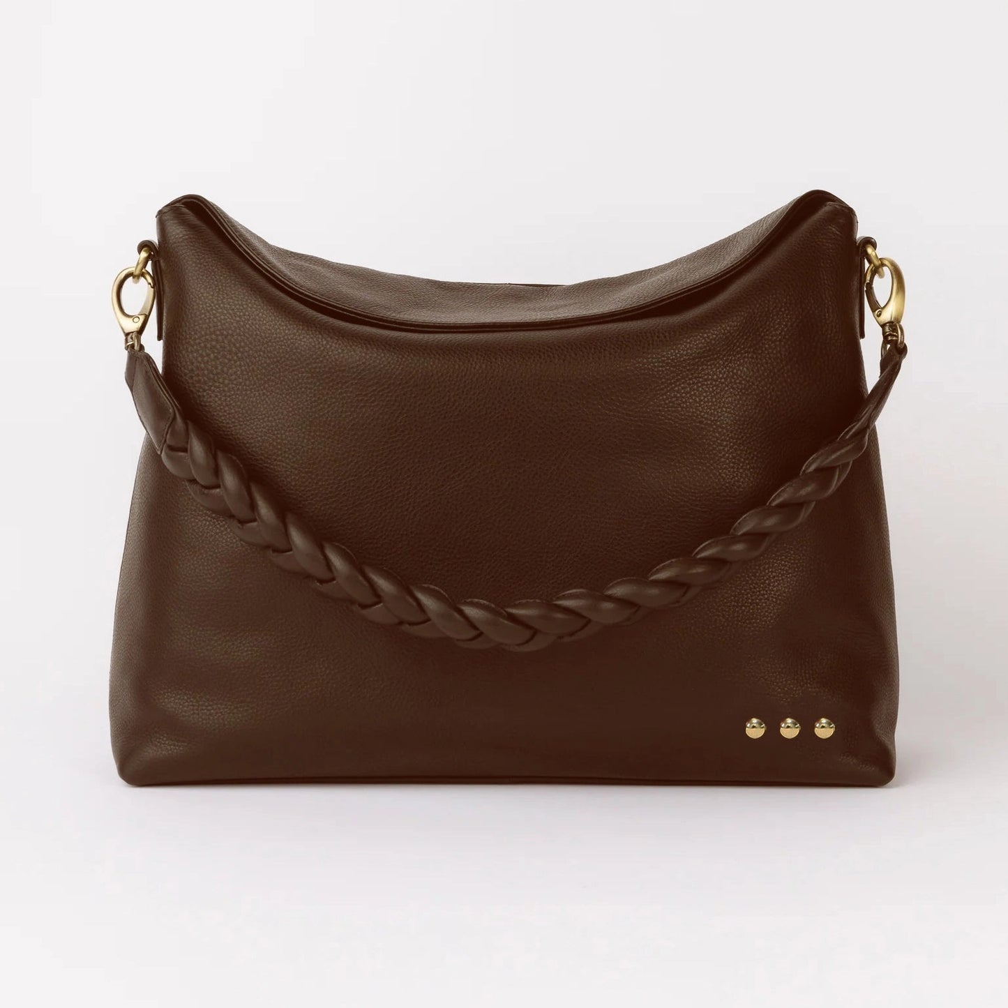 Shay Pebbled Crossbody Bag Chocolate