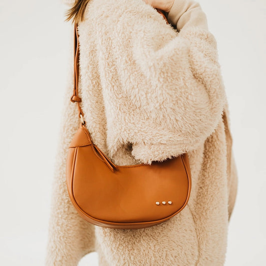 Celeste Crescent Shoulder Bag Camel